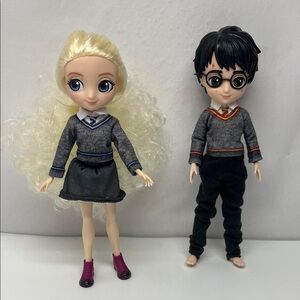 Harry Potter Wizard School Doll Set with Gray Outfits